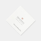 の優雅結婚にデザインされたロマンチック スタンダードカクテルナプキン (角)