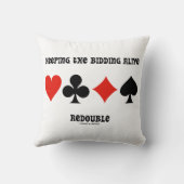 の入札保生き返し4枚のカードスーツ クッション (裏面)