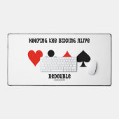 の入札保生き返し4枚のカードスーツ デスクマット (キーボード&マウス)