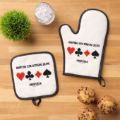 の入札保生き返し4枚のカードスーツ 鍋つかみ&鍋敷きセット (トップダウン)