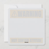 の公警告式10代の若者は態度を含む シーズンカード (裏面)