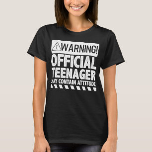 の公警告式10代の若者は態度を抑えかねない Tシャツ