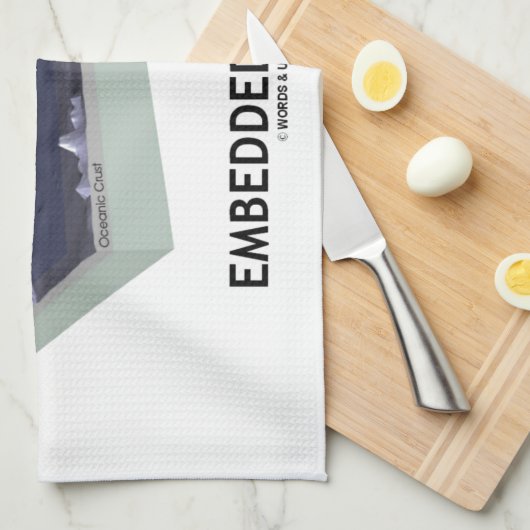 の内で埋め込まれる沈み込み帯の地帯(地質学のユーモア) キッチンタオル (四つ折り)