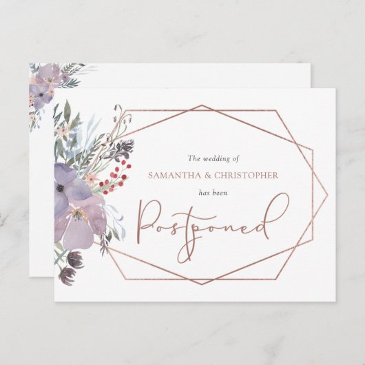 の再結婚計画済フローラのジオメトリ変更日 案内ポストカード (正面/裏面)