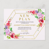 の再結婚計画 |ピンクフローラ日付の保存 案内ポストカード (正面)