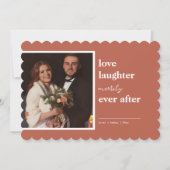 の写真の後ずっと楽しく笑い結婚を愛する シーズンカード (正面)