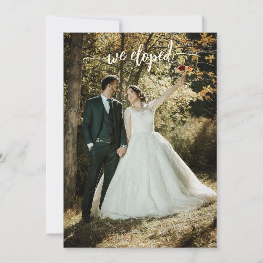 の写真の後ずっと楽しく結婚駆け落ち 招待状 (正面)