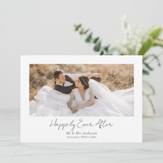 の写真の後結婚ずっと幸せに サンキューカード (スタンド正面)