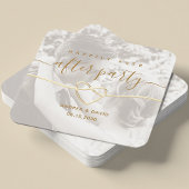 の写真の後結婚ずっと幸せに スクエアペーパーコースター