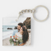 の写真の後結婚は幸せカスタムに キーホルダー (裏面)