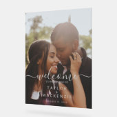 の写真へよ結婚うこそパーソナライズされた アクリルサイン (傾斜)