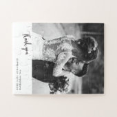 の写真シンプルを使用したミニマ結婚リストのスクリプト ジグソーパズル (横)