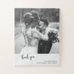 の写真シンプルを使用したミニマ結婚リストのスクリプト ジグソーパズル<br><div class="desc">この結婚サンキューカードは同じコレクションの完全一致だ。デザインモダンはクラシック赤面ピンク色と書モダンタイポグラフィを混ぜてエレガントいる。</div>
