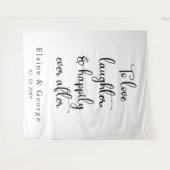 の写真プロップ結婚背景を楽しく タペストリー (正面(横))