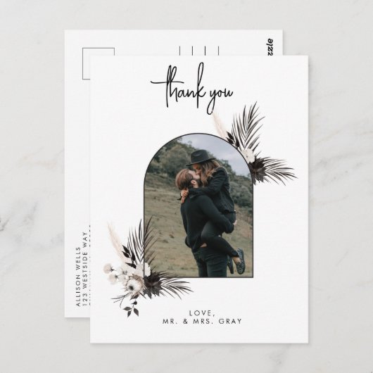 の写真結婚ありがとうポストカード ポストカード (正面/裏面)