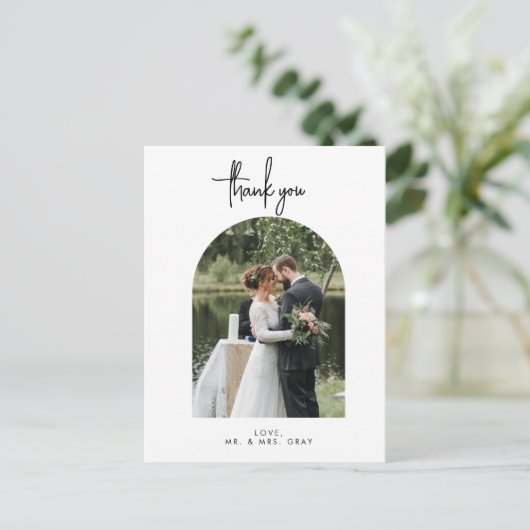 の写真結婚ありがとうポストカード ポストカード (スタンド正面)