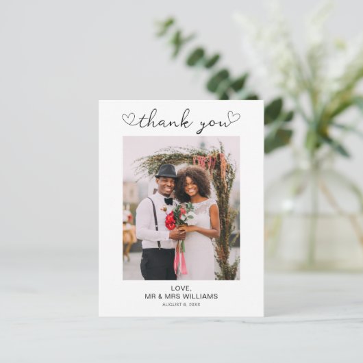 の写真結婚ありがとうポストカード ポストカード (スタンド正面)