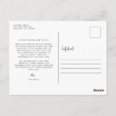 の写真結婚ありがとうポストカード ポストカード (裏面)