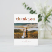 の写真結婚ありがとうポストカード ポストカード (スタンド正面)