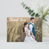 の写真結婚ありがとう両面カスタム サンキューカード (スタンド正面)