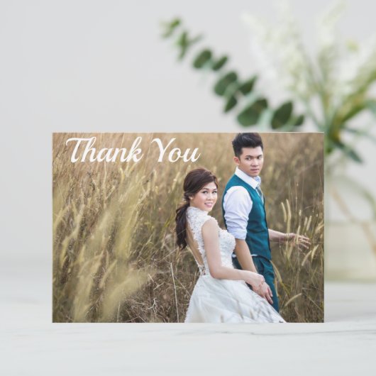 の写真結婚ありがとう両面カスタム サンキューカード (スタンド正面)
