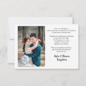 の写真結婚ありがとう両面カスタム サンキューカード (裏面)