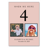 の写真結婚おもしろい赤面ピンク テーブルナンバー (裏面)