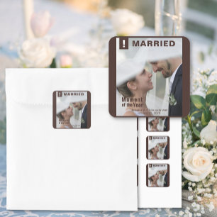 の写真結婚おもしろい雑誌の表紙の追加 スクエアシール