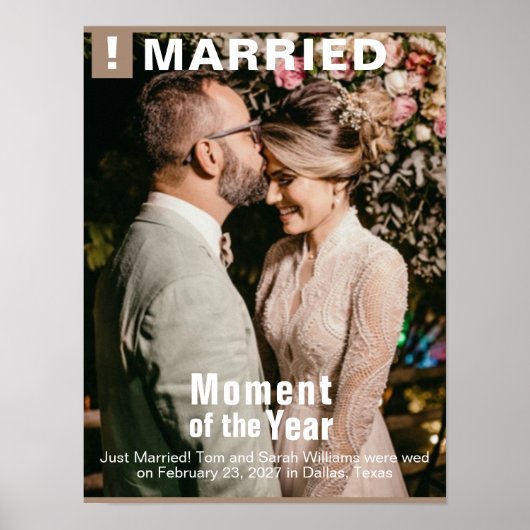 の写真結婚おもしろい雑誌の表紙の追加 ポスター (正面)