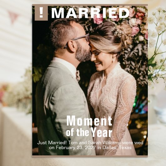 の写真結婚おもしろい雑誌の表紙の追加 ポスター