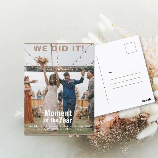 の写真結婚おもしろい雑誌の表紙の追加 ポストカード