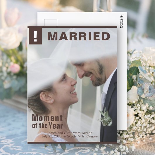 の写真結婚おもしろい雑誌の表紙の追加 ポストカード
