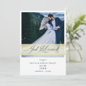 の写真結婚たった今結婚しましたハンドレタ引用文 招待状 (スタンド正面)