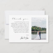 の写真結婚と思い出QRコードありがとう サンキューカード (正面)