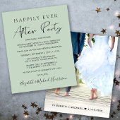 の写真結婚のセージがパーティー招待状後ずっと幸せに