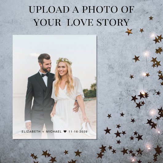 の写真結婚のセージがパーティー招待状後ずっと幸せに