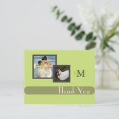 の写真結婚はがきありがとうプレーン ポストカード (スタンド正面)