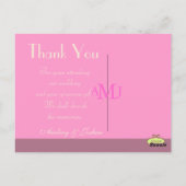 の写真結婚はがきありがとうプレーン ポストカード (裏面)