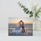 の写真結婚カーリー書ありがとう ポストカード (スタンド正面)