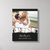 の写真結婚コラージグジグザグ写真ストリップカスタム キャンバスプリント (正面)
