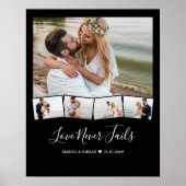 の写真結婚コラージグジグザグ写真ストリップカスタム ポスター (正面)