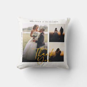 の写真結婚コラージュありがとうご愛顧 クッション