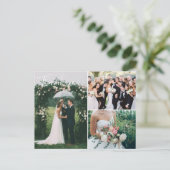 の写真結婚コラージュありがとうはがき ポストカード (スタンド正面)