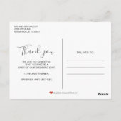 の写真結婚コラージュありがとうはがき ポストカード (裏面)