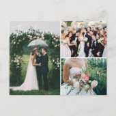 の写真結婚コラージュありがとうはがき ポストカード (正面)