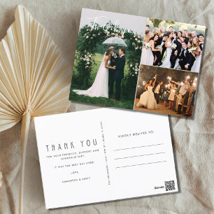 の写真結婚コラージュありがとうはがき ポストカード