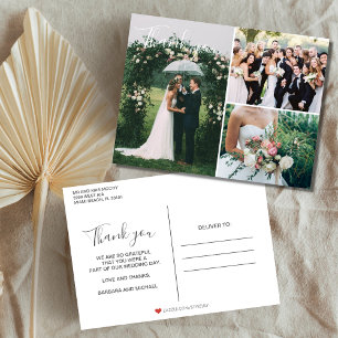 の写真結婚コラージュありがとうはがき ポストカード
