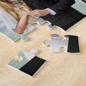 の写真結婚コラージュとジグザグモンタージュ写真 ジグソーパズル (側面)