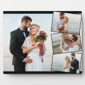 の写真結婚コラージュと垂直ジグザグ フォトプラーク (正面)