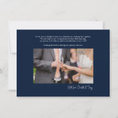 の写真結婚コラージュ手書きサンキューカード ノートカード (裏面)